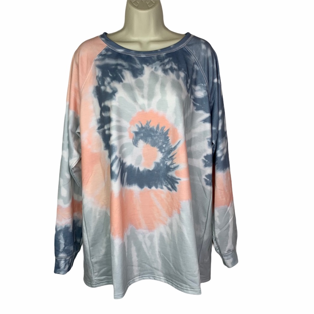 Tie Dye Swirl Long Sleeved T-Shirt Jersey Soft Comfy Cute Top
